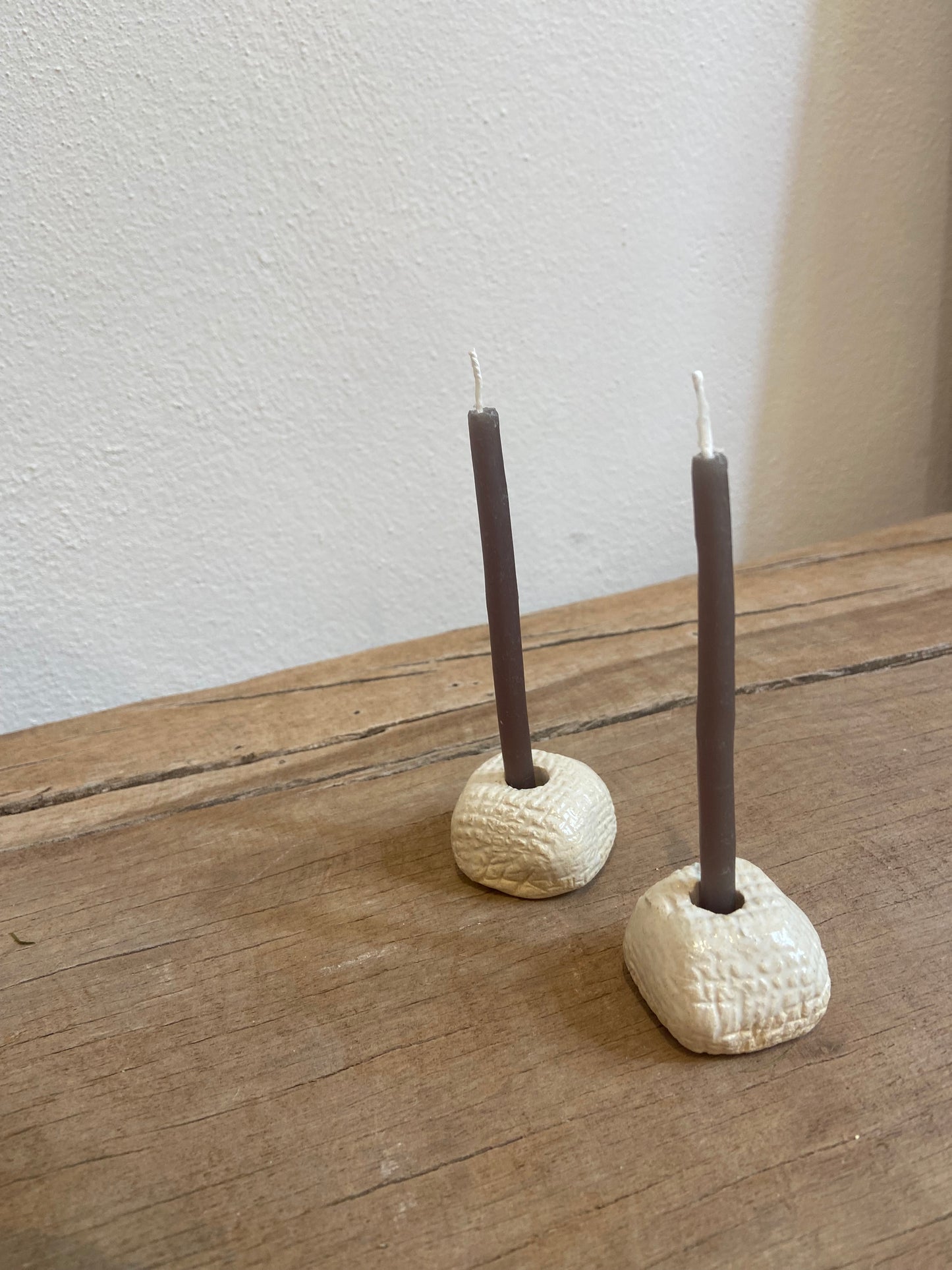 square organic  shapw candle holders
