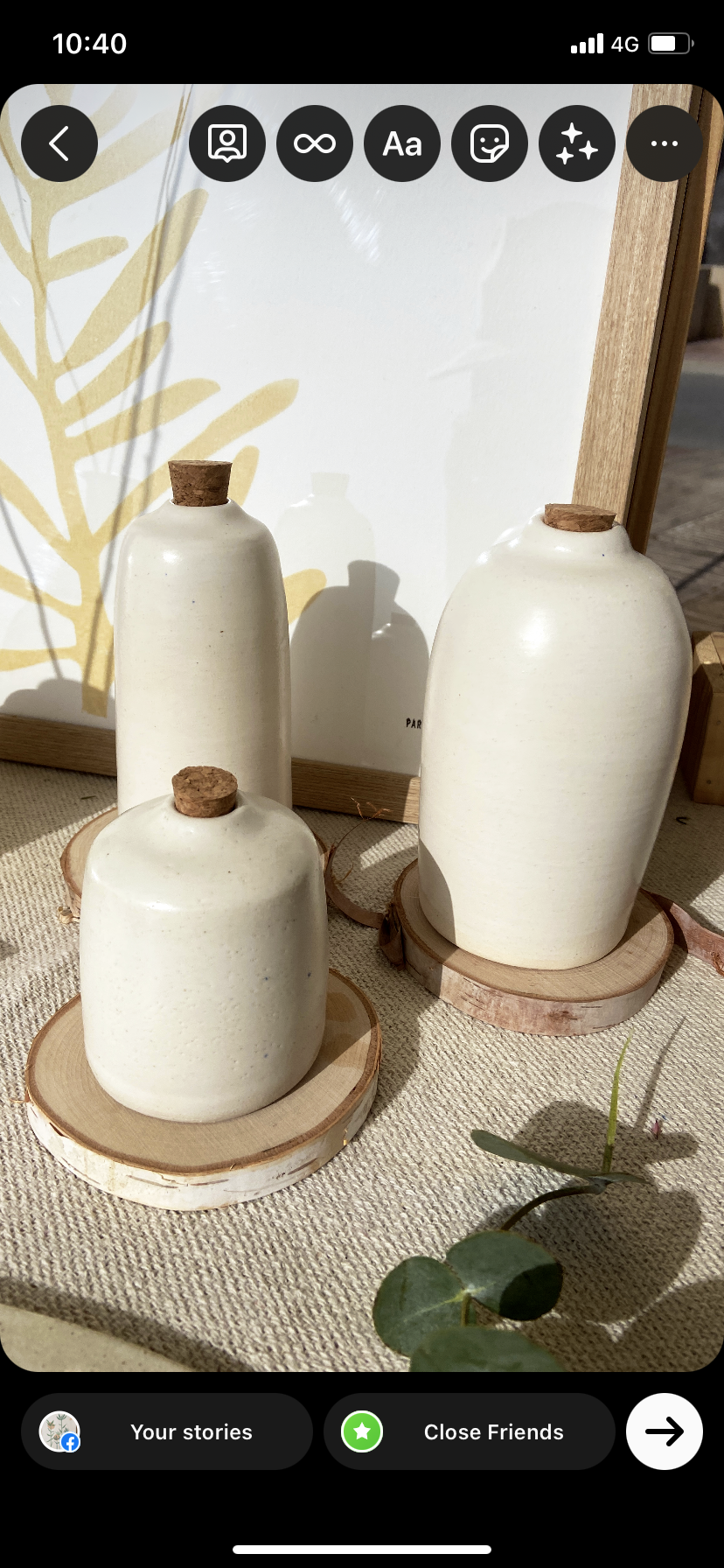 White vase with cork